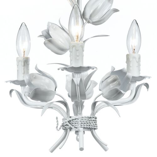 Amour 3-Light Chandelier, White 4 Amour 3-Light Chandelier, White