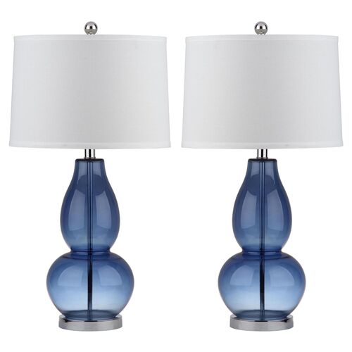 S/2 Adele Gourd Table Lamps 1 S/2 Adele Gourd Table Lamps