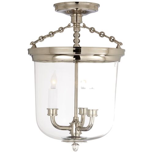 Merchant Semi-Flush Mount, Nickel 1 Merchant Semi-Flush Mount, Nickel