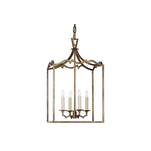 Darlana Small Fancy Lantern, Gilded Iron 1 Darlana Small Fancy Lantern, Gilded Iron