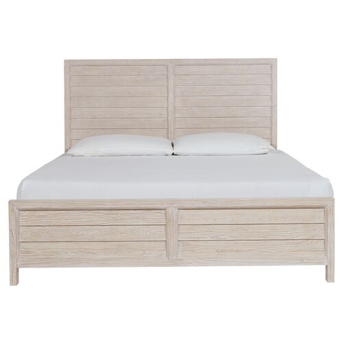 Hailey Panel Bed, Oak Whitewash 2 Hailey Panel Bed, Oak Whitewash