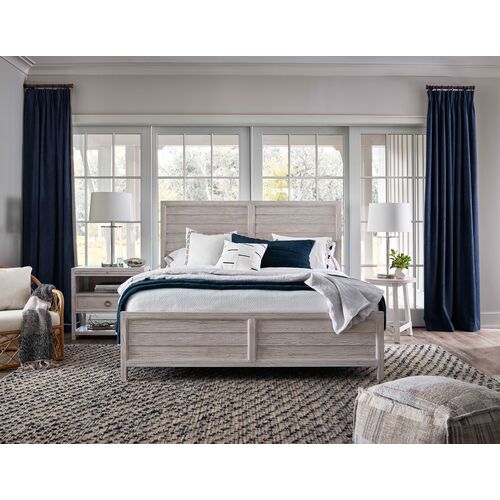 Hailey Panel Bed, Oak Whitewash 5 Hailey Panel Bed, Oak Whitewash