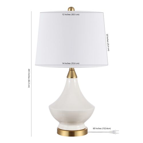 S/2 Marlo Table Lamps, White 4 S/2 Marlo Table Lamps, White