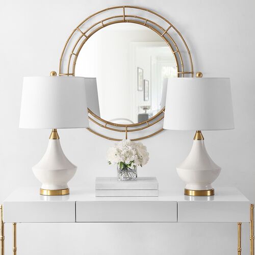 S/2 Marlo Table Lamps, White 5 S/2 Marlo Table Lamps, White