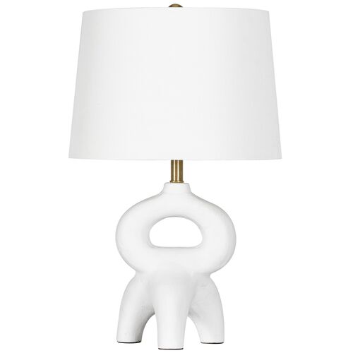 Jacob Metal Mini Table Lamp, White 1 Jacob Metal Mini Table Lamp, White