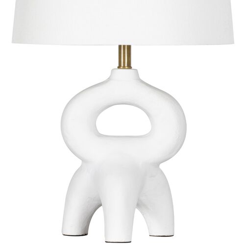 Jacob Metal Mini Table Lamp, White 3 Jacob Metal Mini Table Lamp, White