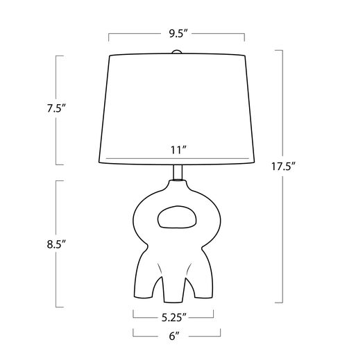 Jacob Metal Mini Table Lamp, White 4 Jacob Metal Mini Table Lamp, White