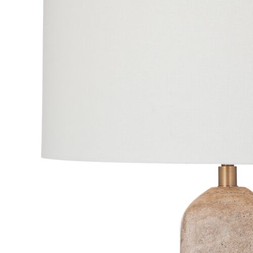 Bexley Travertine Table Lamp, Beige 2 Bexley Travertine Table Lamp, Beige