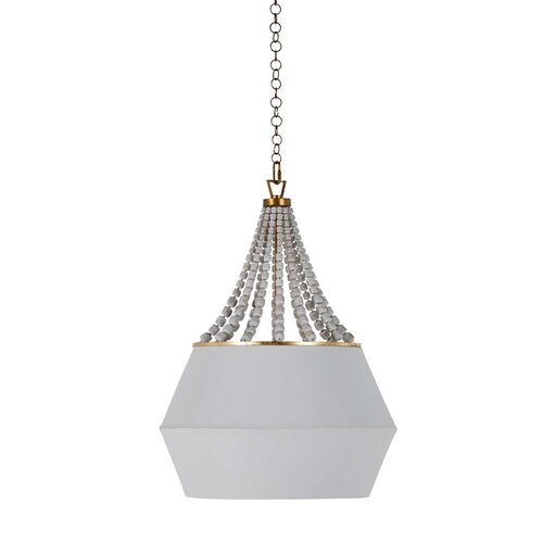 Soma Pendant, Antique Gold/White 2 Soma Pendant, Antique Gold/White