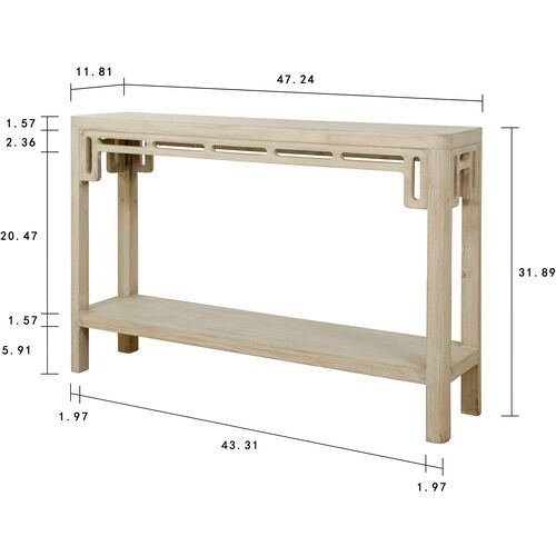 Brianne 47" Console Table, Weathered Whitewash 3 Brianne 47" Console Table, Weathered Whitewash