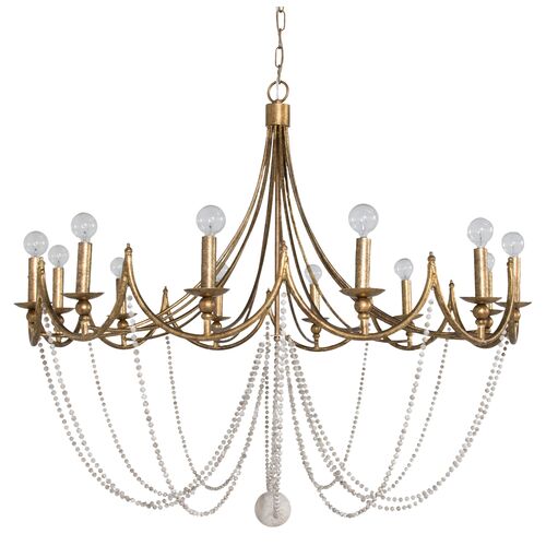 Sandra Chandelier, Antiqued Gold 1 Sandra Chandelier, Antiqued Gold