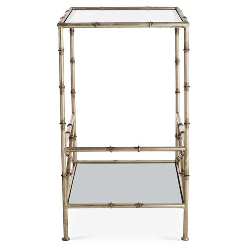 Kirklees Bamboo Side Table, Silver 5 Kirklees Bamboo Side Table, Silver