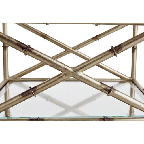 Kirklees Bamboo Side Table, Silver 7 Kirklees Bamboo Side Table, Silver