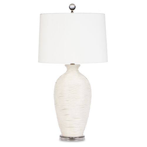 Alabaster Vanna Table Lamp, White