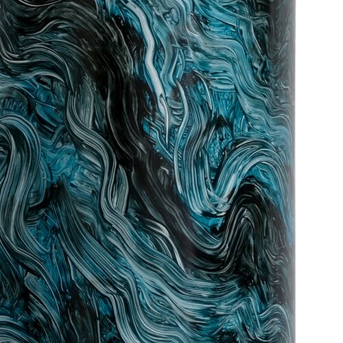 Malachite Handpainted Ceramic Table Lamp, Blue 4 Malachite Handpainted Ceramic Table Lamp, Blue
