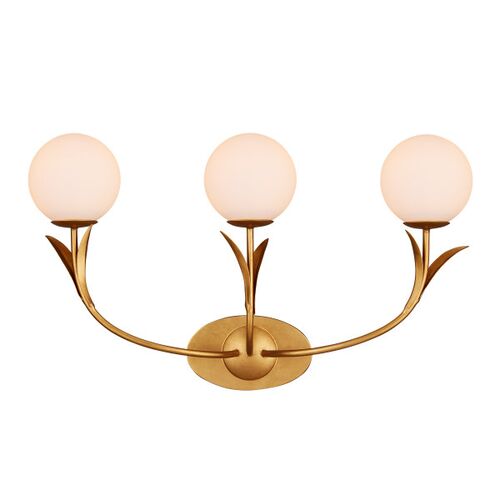 Rossville 3-Light Wall Sconce, Gold 2 Rossville 3-Light Wall Sconce, Gold