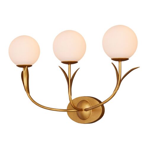 Rossville 3-Light Wall Sconce, Gold 4 Rossville 3-Light Wall Sconce, Gold