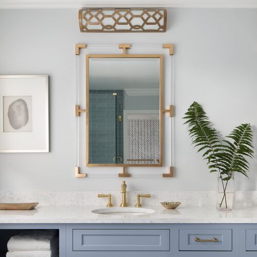 1-Light Bath Bar, Aged Brass 6 1-Light Bath Bar, Aged Brass