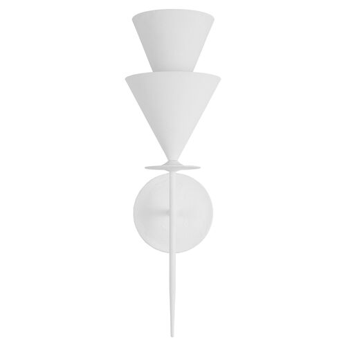 Cornet Large Wall Sconce, Cast Plaster 1 Cornet Large Wall Sconce, Cast Plaster