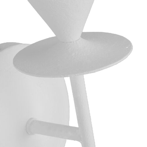 Cornet Large Wall Sconce, Cast Plaster 4 Cornet Large Wall Sconce, Cast Plaster