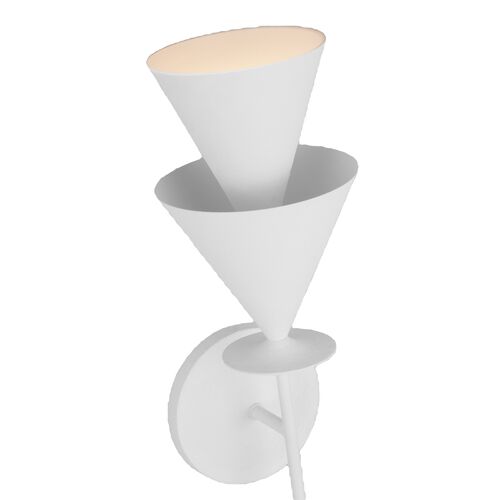 Cornet Large Wall Sconce, Cast Plaster 5 Cornet Large Wall Sconce, Cast Plaster