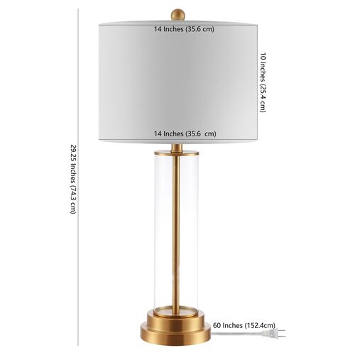 Olivia Glass Table Lamp, White/Gold 5 Olivia Glass Table Lamp, White/Gold