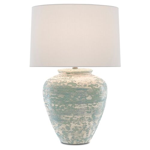 Mimi Table Lamp, Aqua/Cream 2 Mimi Table Lamp, Aqua/Cream