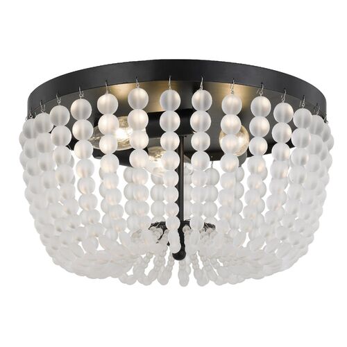 Rylee 3-Light Flush Mount, Matte Black 1 Rylee 3-Light Flush Mount, Matte Black