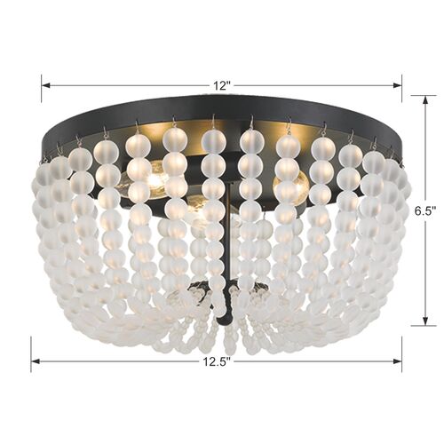 Rylee 3-Light Flush Mount, Matte Black 4 Rylee 3-Light Flush Mount, Matte Black