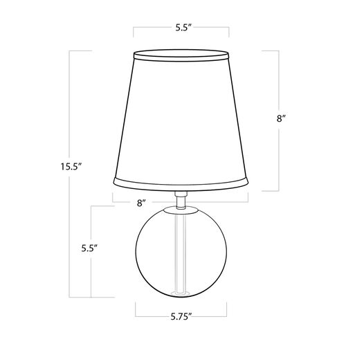Mini Orb Table Lamp, Clear Crystal 6 Mini Orb Table Lamp, Clear Crystal