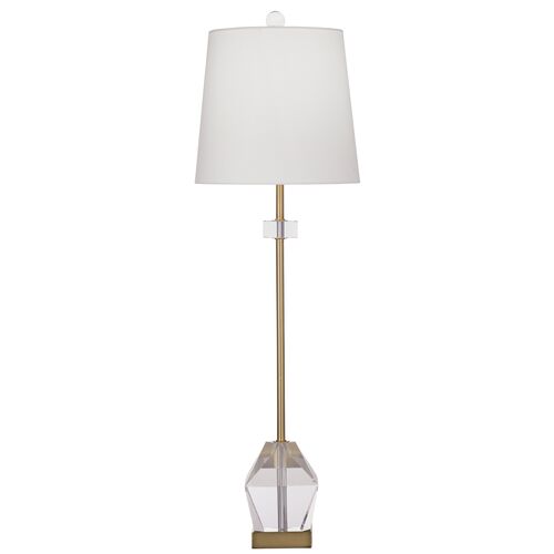 Hailey Crystal Table/Buffet Lamp, Clear/Gold 1 Hailey Crystal Table/Buffet Lamp, Clear/Gold