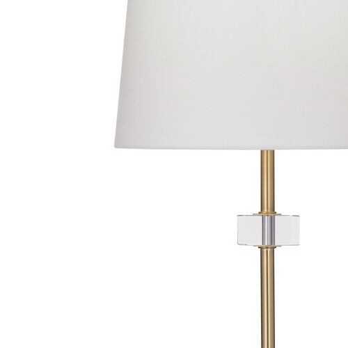 Hailey Crystal Table/Buffet Lamp, Clear/Gold 2 Hailey Crystal Table/Buffet Lamp, Clear/Gold