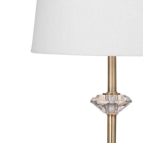 Hailey Crystal Table/Buffet Lamp, Clear/Gold 4 Hailey Crystal Table/Buffet Lamp, Clear/Gold