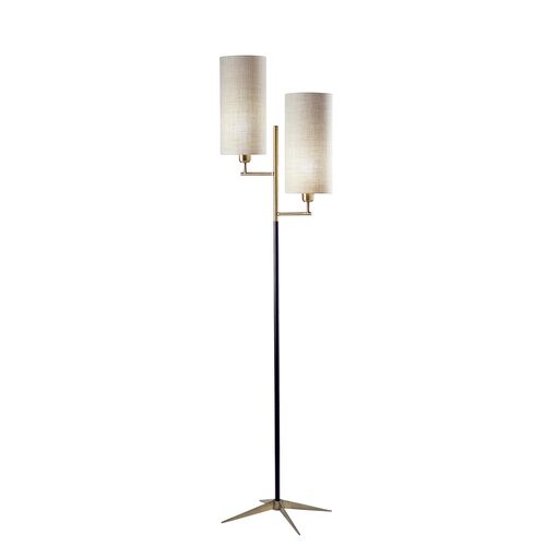 Orion Floor Lamp, Black/Antique Brass 1 Orion Floor Lamp, Black/Antique Brass