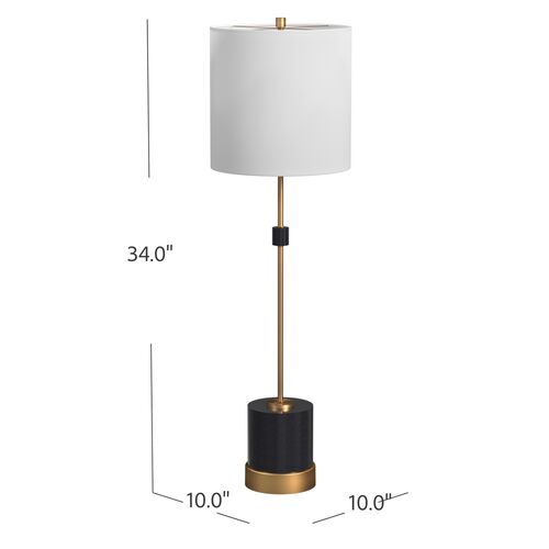 Oden Marble Bufet Lamp, Black/Brass 9 Oden Marble Bufet Lamp, Black/Brass