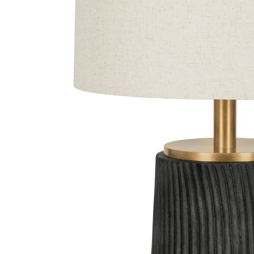 Thane Ceramic Floor Lamp, Meditation Grey/Natural Linen 6 Thane Ceramic Floor Lamp, Meditation Grey/Natural Linen