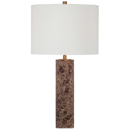 Hampton Marble Table Lamp, Brown 1 Hampton Marble Table Lamp, Brown