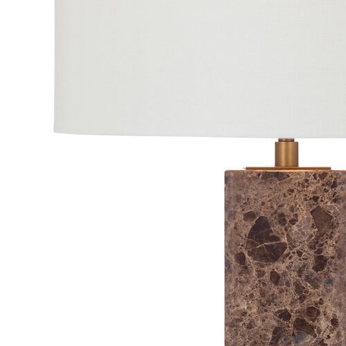 Hampton Marble Table Lamp, Brown 2 Hampton Marble Table Lamp, Brown