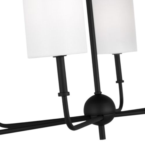 Foxdale Transitional Dimmable 6-Light Linear Chandelier 3 Foxdale Transitional Dimmable 6-Light Linear Chandelier