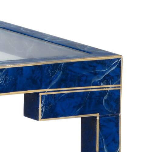 Decker Side Table, Lapis 2 Decker Side Table, Lapis