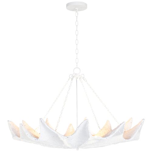 Clam Chandelier, White 2 Clam Chandelier, White