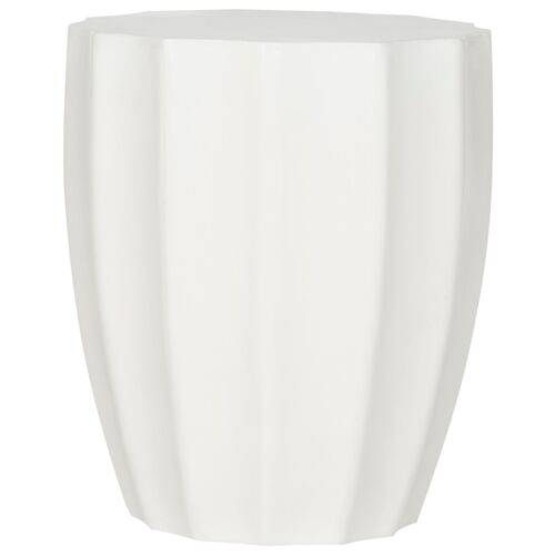 Vasan Outdoor Concrete Side Table, Ivory 1 Vasan Outdoor Concrete Side Table, Ivory