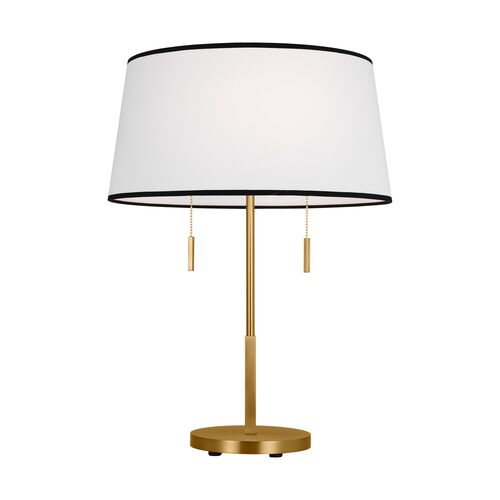 Ellison Transitional 2-Light Medium Desk Lamp, Burnished Brass Gold 1 Ellison Transitional 2-Light Medium Desk Lamp, Burnished Brass Gold