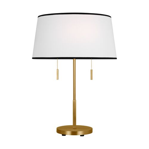 Ellison Transitional 2-Light Medium Desk Lamp, Burnished Brass Gold 2 Ellison Transitional 2-Light Medium Desk Lamp, Burnished Brass Gold
