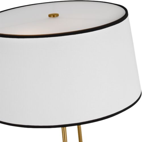 Ellison Transitional 2-Light Medium Desk Lamp, Burnished Brass Gold 3 Ellison Transitional 2-Light Medium Desk Lamp, Burnished Brass Gold