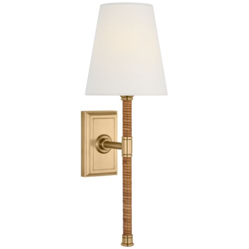 Basden Rattan Wrapped 16" Tail Sconce 1 Basden Rattan Wrapped 16" Tail Sconce
