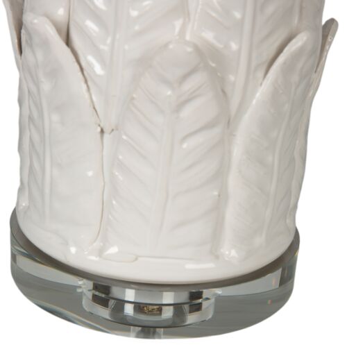 Kona Palm Blanc Ceramic Table Lamp, White 3 Kona Palm Blanc Ceramic Table Lamp, White