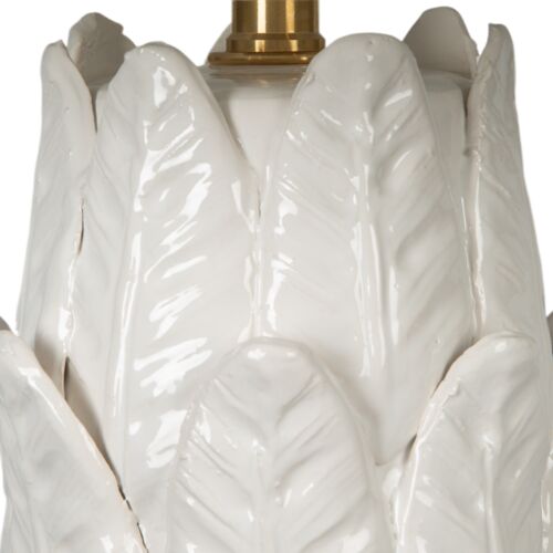Kona Palm Blanc Ceramic Table Lamp, White 6 Kona Palm Blanc Ceramic Table Lamp, White