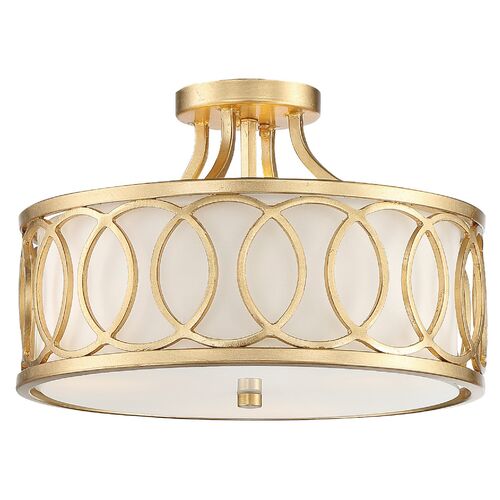 Graham 3-Light Ceiling Mount, Antique Gold 1 Graham 3-Light Ceiling Mount, Antique Gold