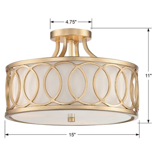 Graham 3-Light Ceiling Mount, Antique Gold 5 Graham 3-Light Ceiling Mount, Antique Gold
